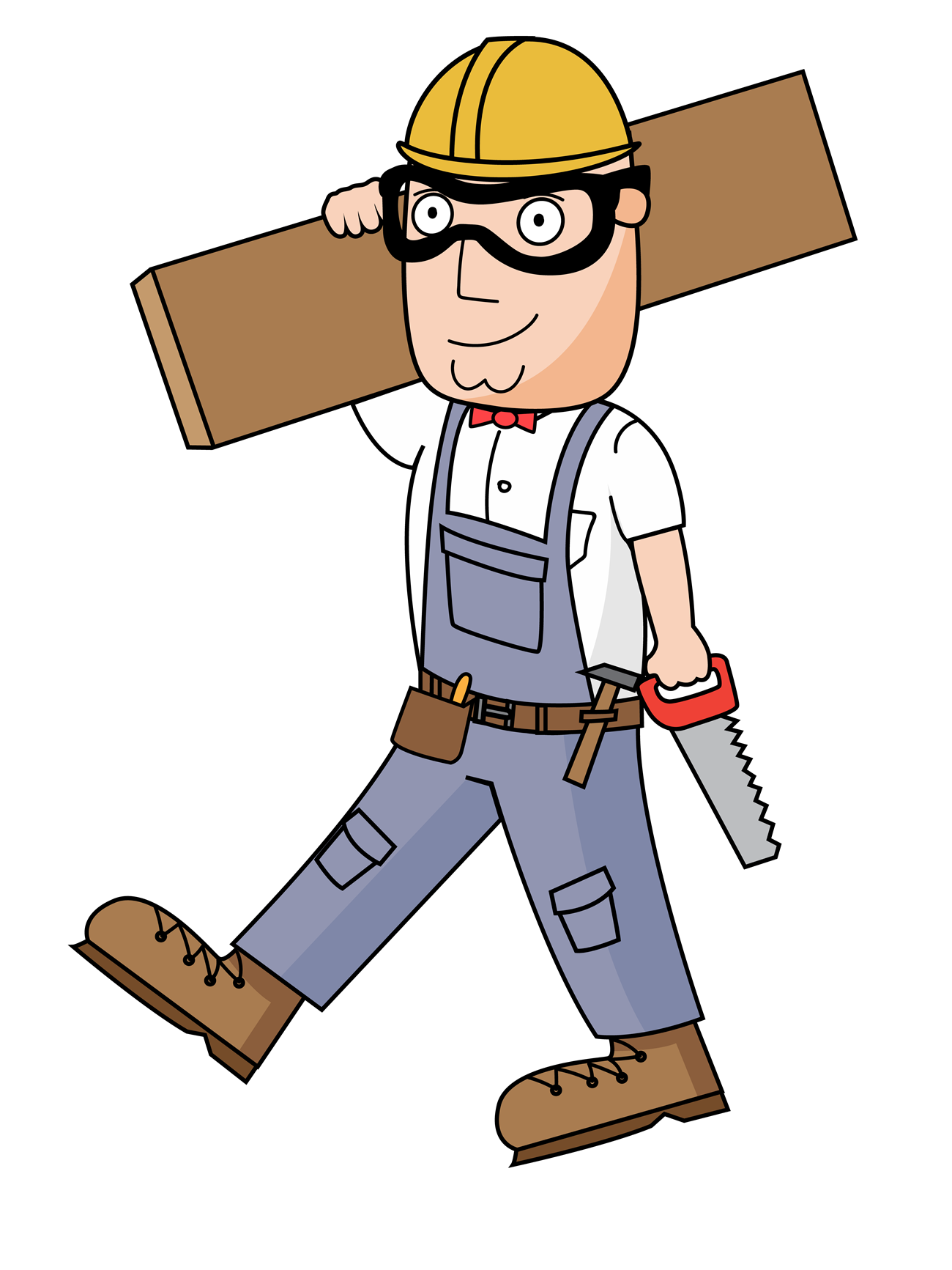 billy dressed up as a carpenter